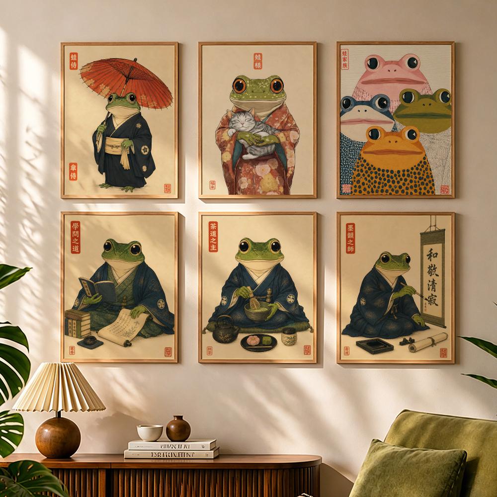 Japanese Lifestyle Culture - 문화적 일본 개구리 라이프 스타일 그림