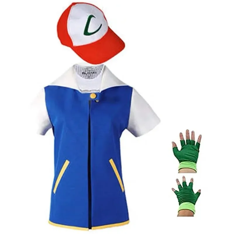 코스프레 애니메이션 Ash Ketchum 옷 남자 블루 - Japan Lifestyle And Culture 리뷰 및 가격